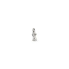 Charm lettera X piccola in argento Sterling